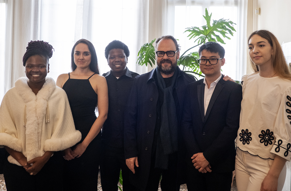 Gli allievi del Conservatorio A. Steffani con il presidente di Archeometra