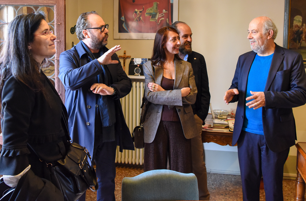 Giampietro Berti e Paolo Troncon (a destra) direttore del Conservatorio A. Steffani