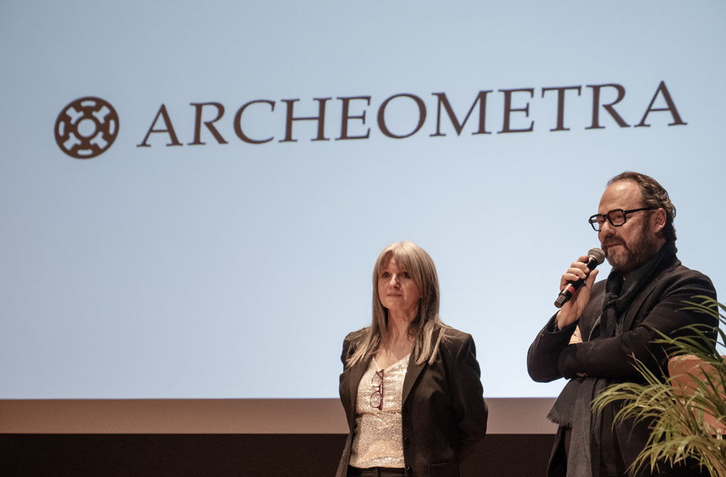 Virna Condotta direttrice del Premio Giorgione e Giampietro Berti, presidente di Archeometra